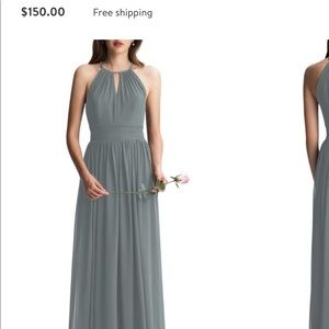 #LEVKOFF Keyhole Chiffon Bridesmaid Dress